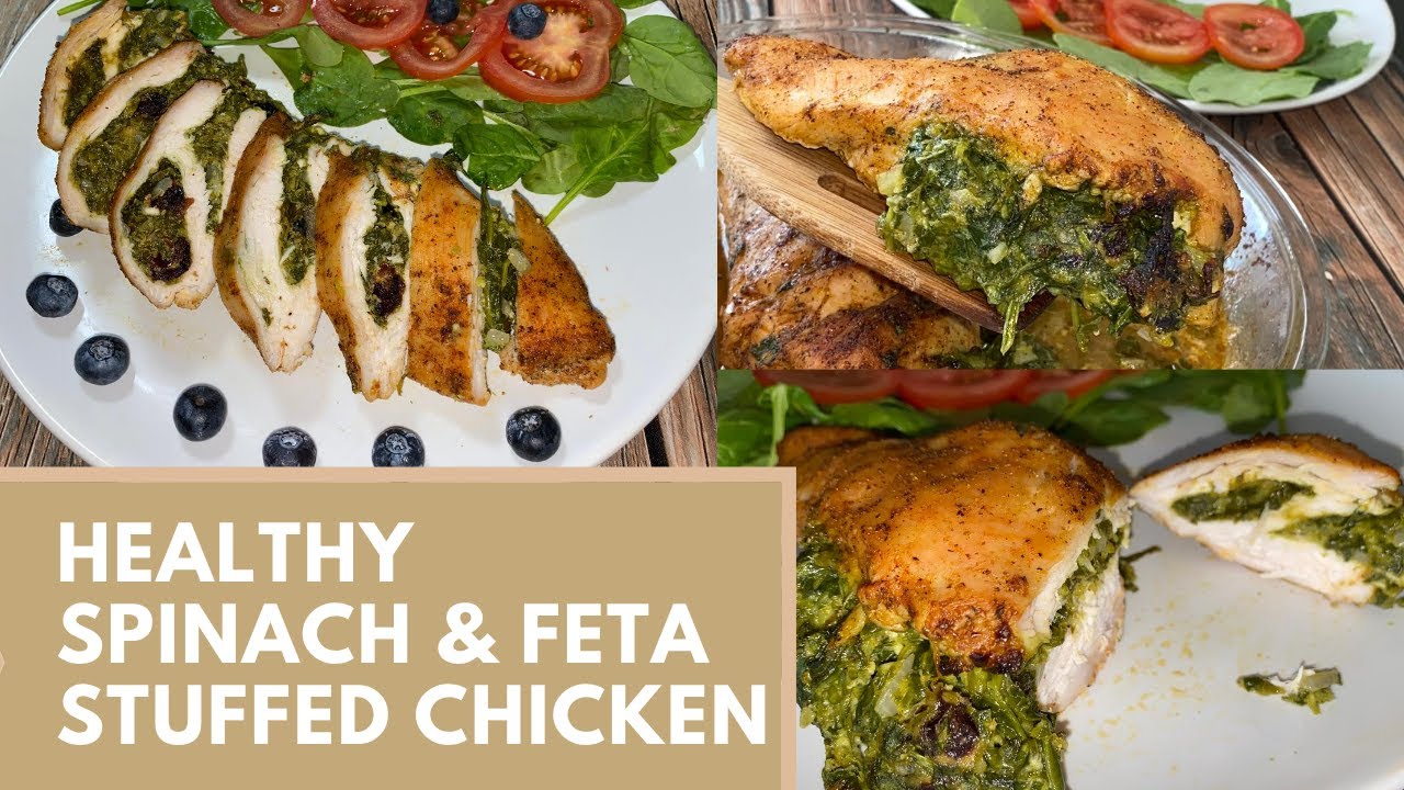 Spinach & Feta Stuffed Chicken Breast Quick and Easy Healthy Dinner