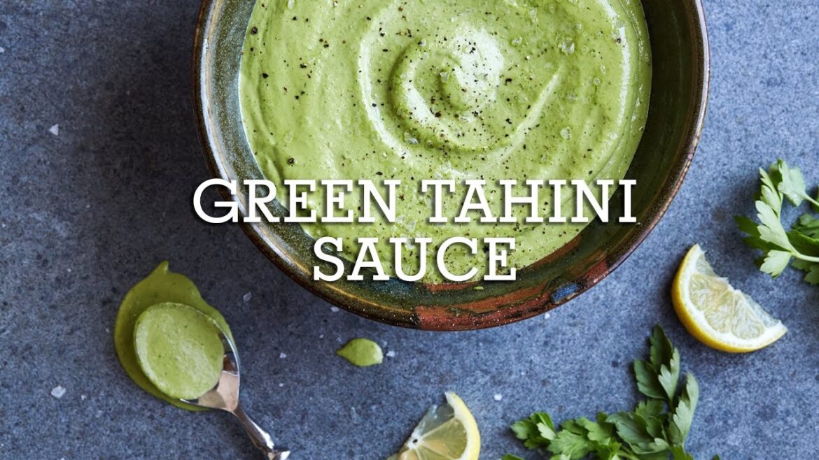 Green Tahini Sauce (Paleo, Gluten-Free, Vegan, Keto)