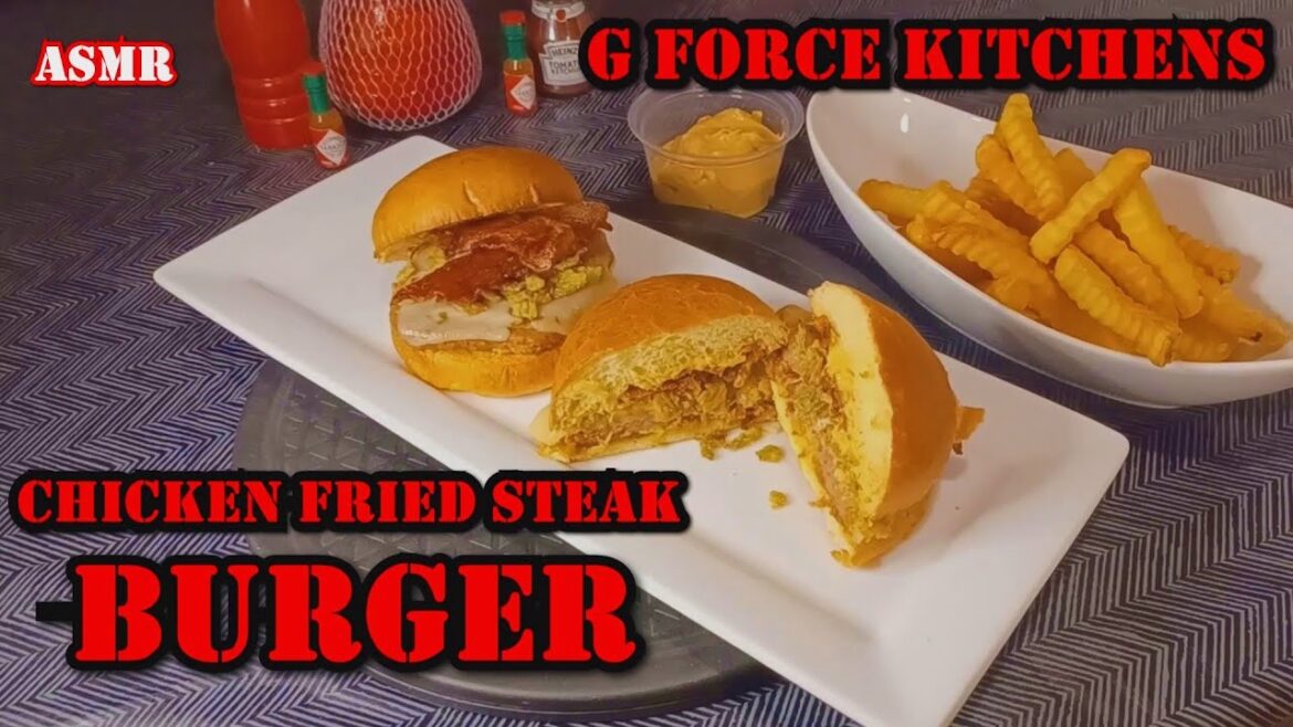 Chicken Fried Steak Burger | Fries | Chipotle Aioli | Signature Recipe | ASMR Cooking Show | MUKBANG
