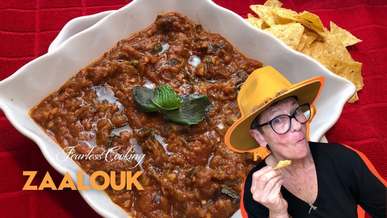 Best Moroccan Food Eggplant Dip Zaalouk Recipe Dining and Cooking