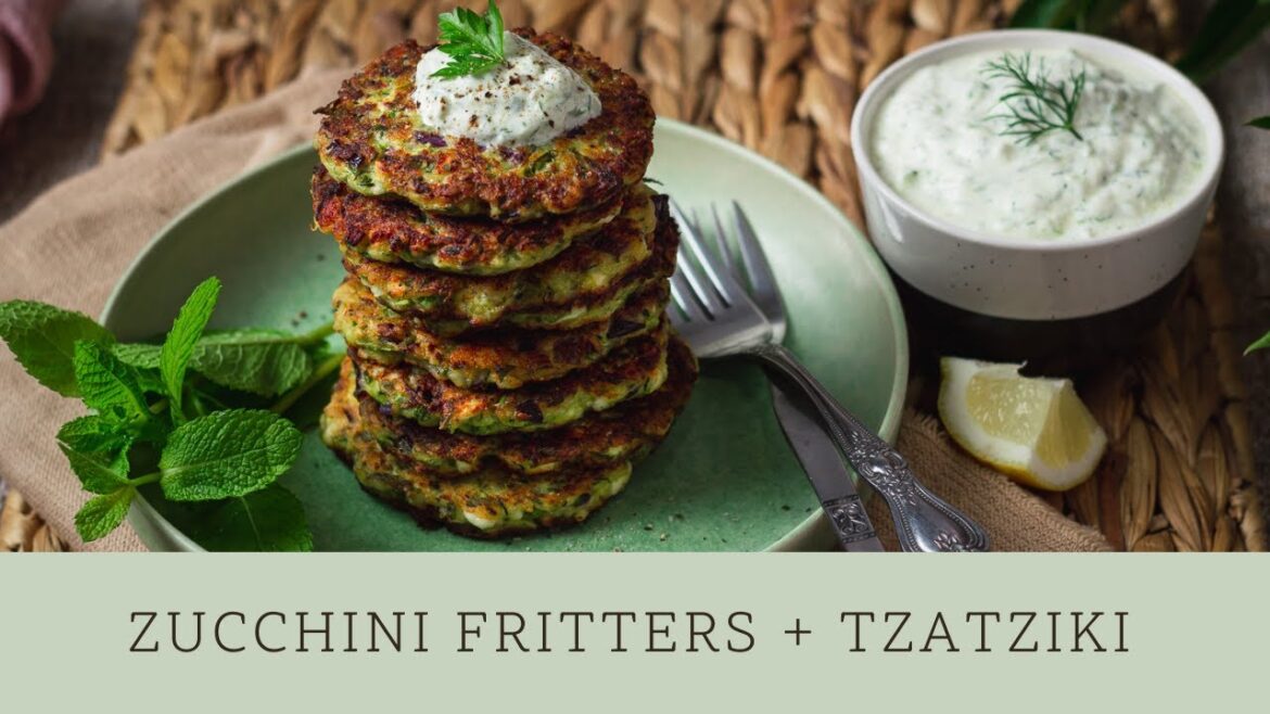 How to Make Greek Zucchini Fritters with Tzatziki