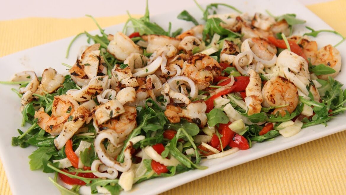 Grilled Shrimp & Calamari Salad Recipe - Laura Vitale - Laura in the Kitchen Episode 434