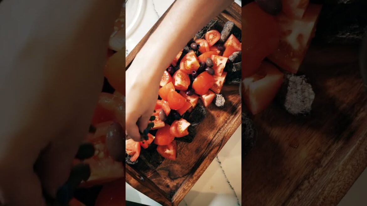 Fresh Greek Salad Recipe with Feta Cheese, Tomatoes, Olive Oil and Paximadia Fresh Greek Salad Recipe with Feta Cheese, Tomatoes, Olive Oil and Paximadia