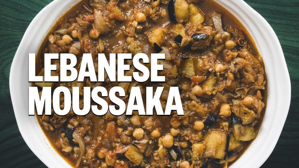 MAGHMOUR: Lebanese MOUSSAKA with EGGPLANT and CHICKPEAS (VEGAN & NO GLUTEN) / مسقعة باذنجان