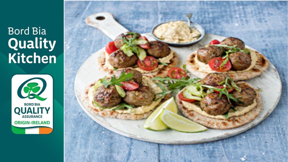 Lamb Koftas with Cherry Tomato and Cucumber Salad