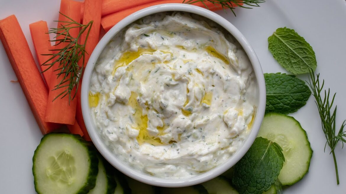 Greek Tzatziki Sauce | Greek Yogurt Sauce With Cucumber, Lemon, Garlic, Dill & Mint Greek Tzatziki Sauce | Greek Yogurt Sauce With Cucumber, Lemon, Garlic, Dill & Mint