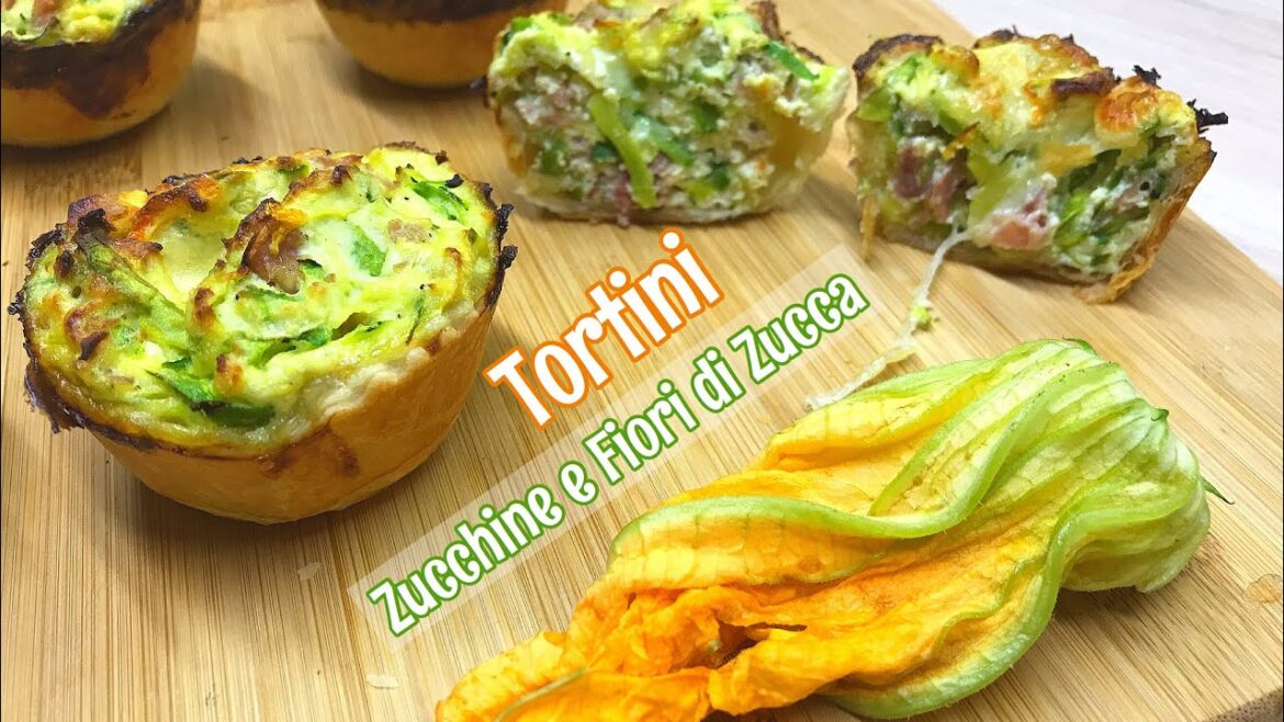 TORTINI DI ZUCCHINE FIORI DI ZUCCA E RICOTTA  Ricetta facile ZUCCHINI PATTIES