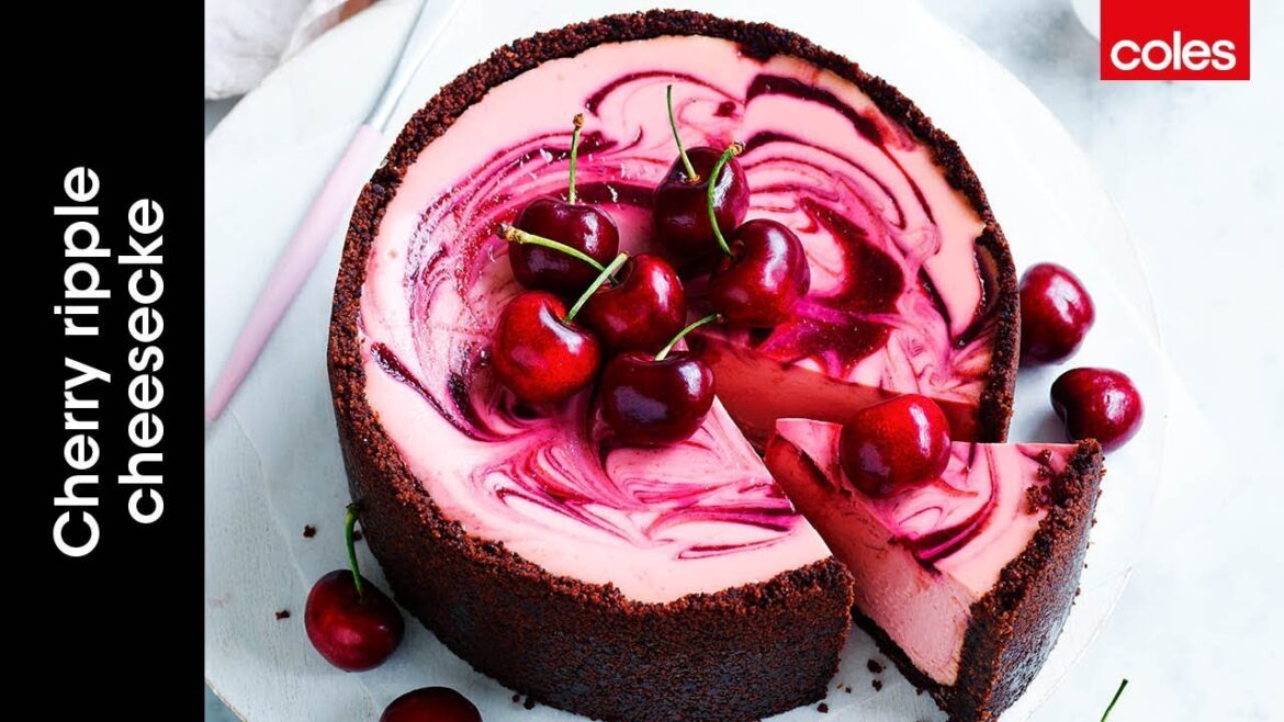 Cherry Ripple Cheesecake