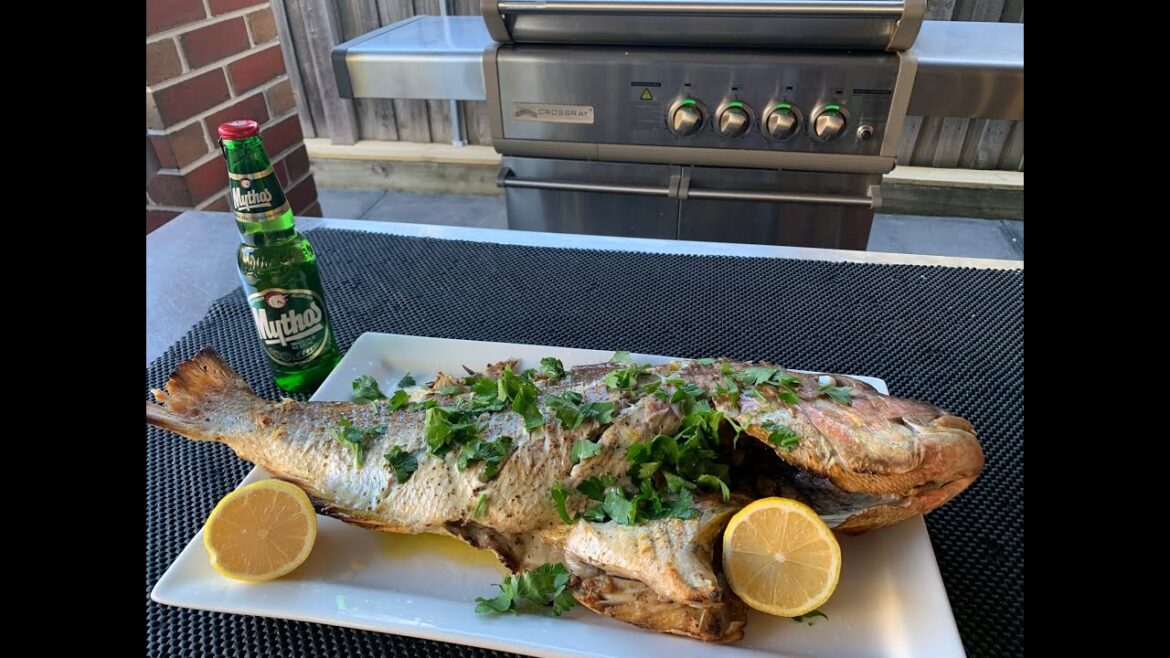 Greek Style BBQ Snapper (3.5kg) grilled on the CrossRay BBQ by Jack The Greek Greek Style BBQ Snapper (3.5kg) grilled on the CrossRay BBQ by Jack The Greek