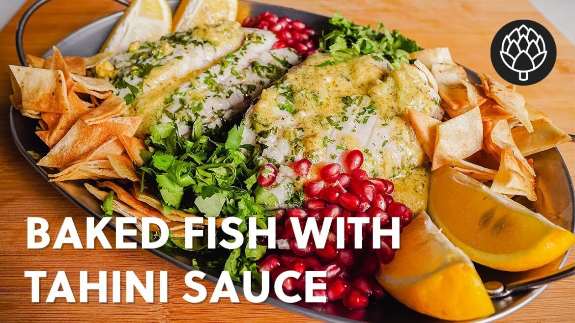 TASTY Baked Fish with Tahini & Orange MIDDLE EASTERN STYLE