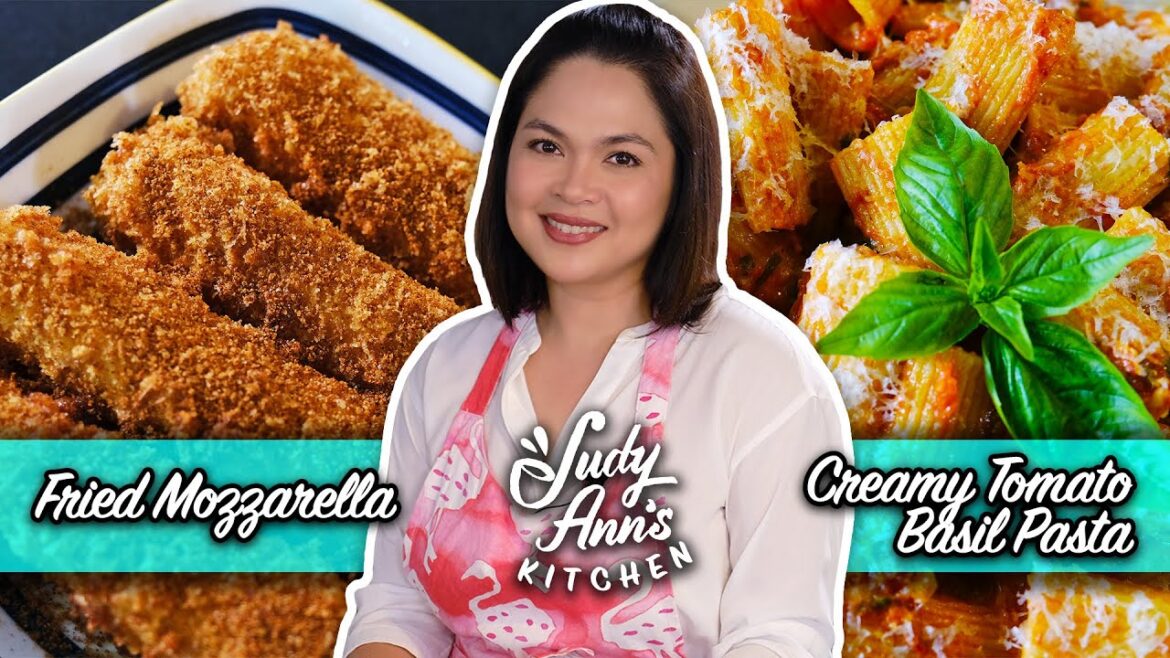 Creamy Tomato Basil Pasta and Fried Mozzarella with BBQ Seasoning | Judy Ann's Kitchen