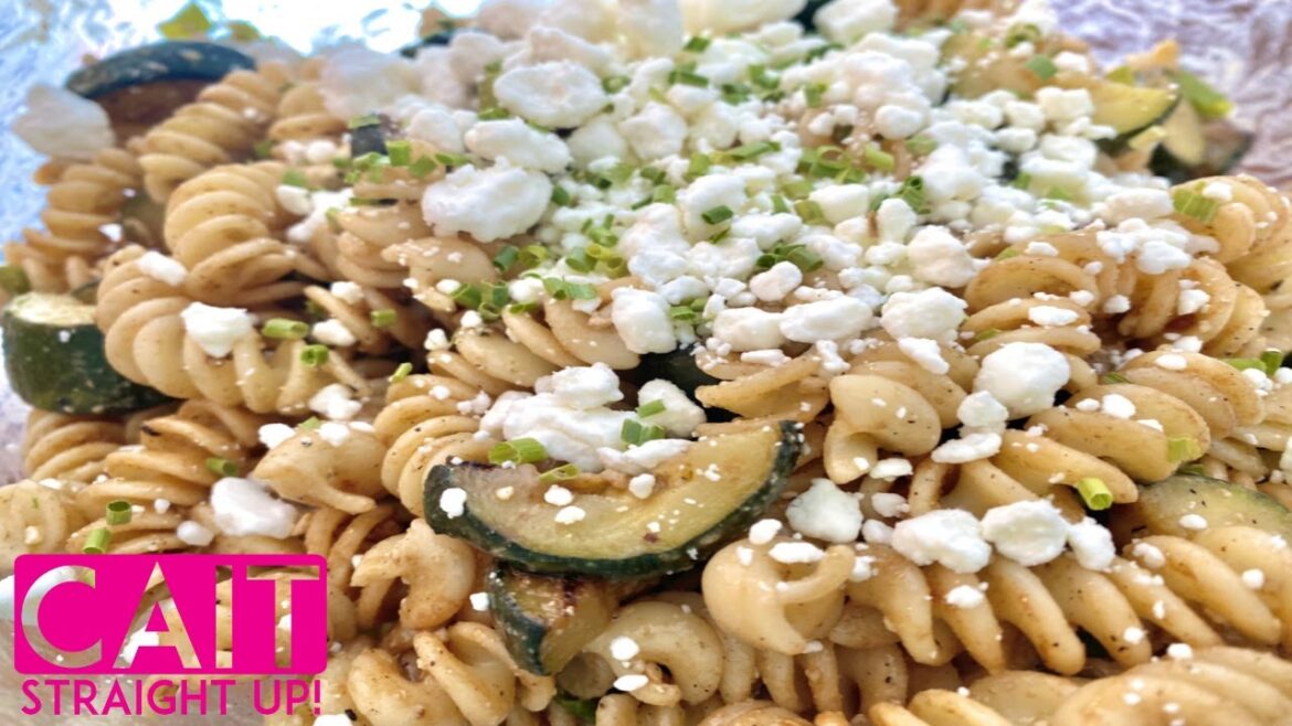 Zucchini and Feta Pasta Salad Recipe | Cait Straight Up Zucchini and Feta Pasta Salad Recipe | Cait Straight Up