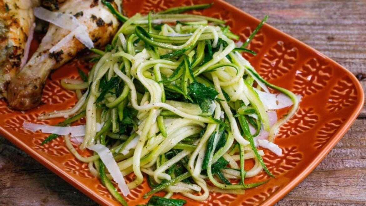 Zucchini, Pecorino, and Mint Salad