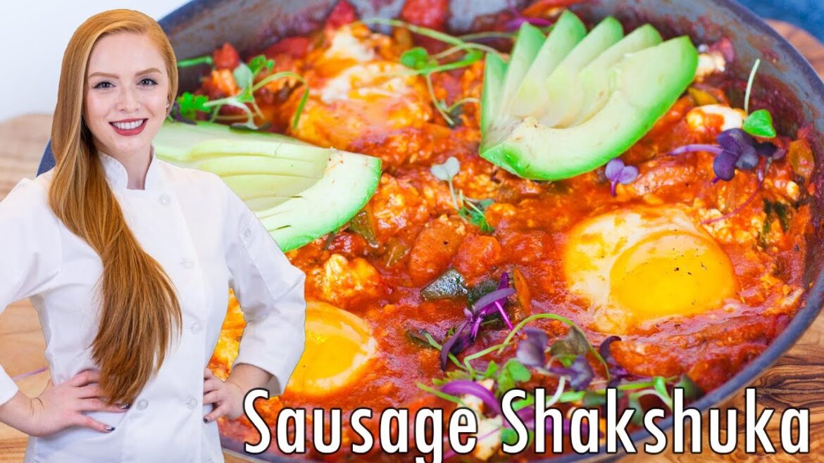 EASY Zucchini & Sausage Shakshuka Recipe!! Moroccan Breakfast Recipe!