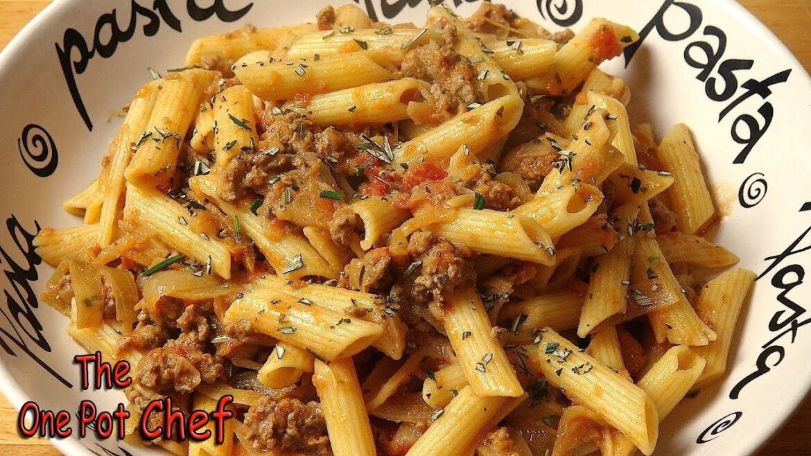 Lamb and Caramelized Onion Pasta | One Pot Chef Lamb and Caramelized Onion Pasta | One Pot Chef