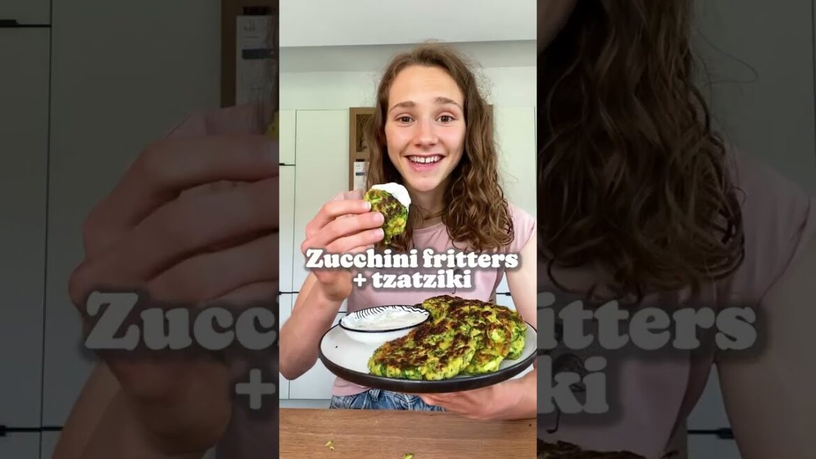 Vegan Zucchini Fritters & Tzatziki Sauce