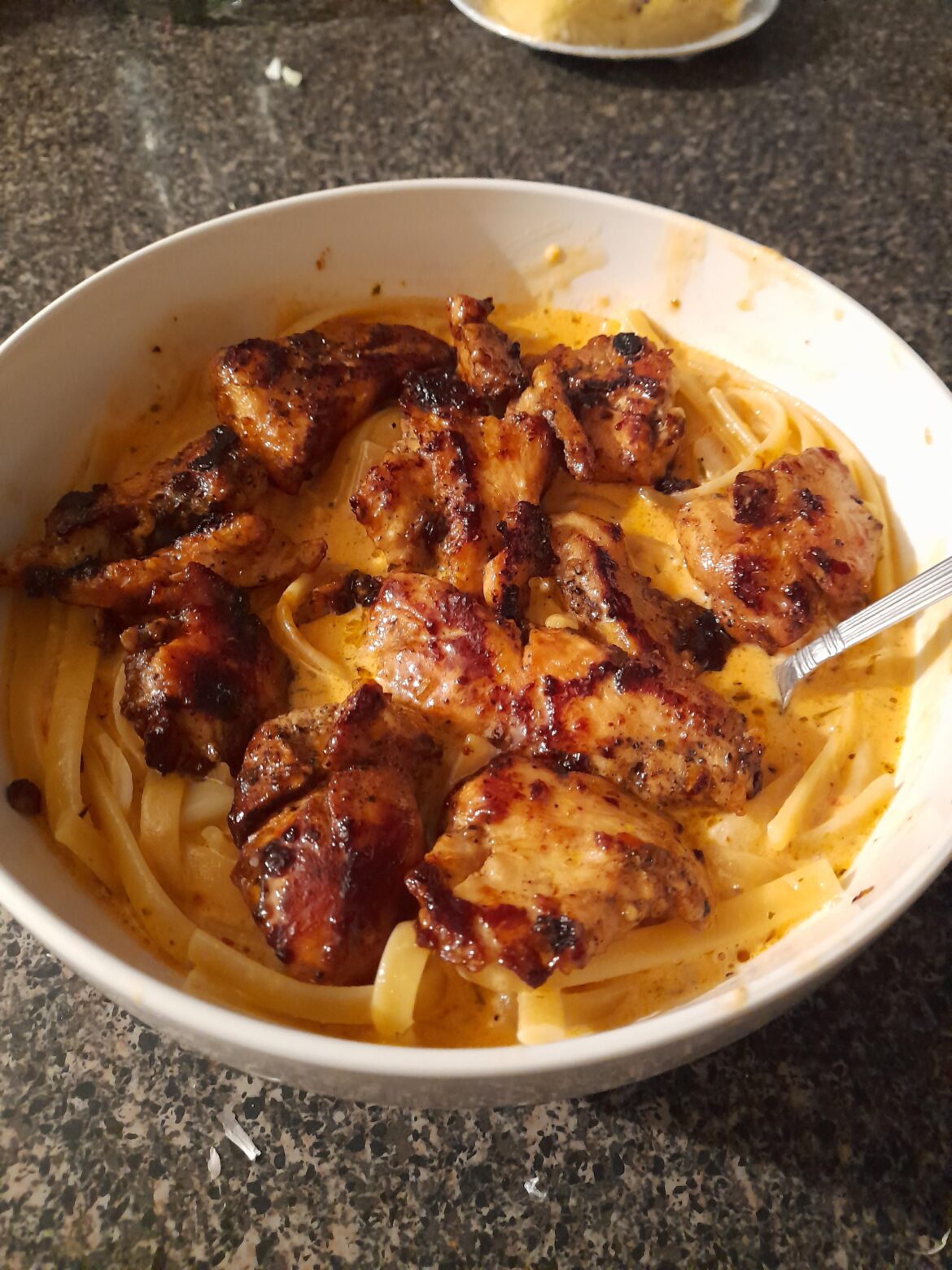 Just some chicken and pasta with a sauce I learned off tiktok