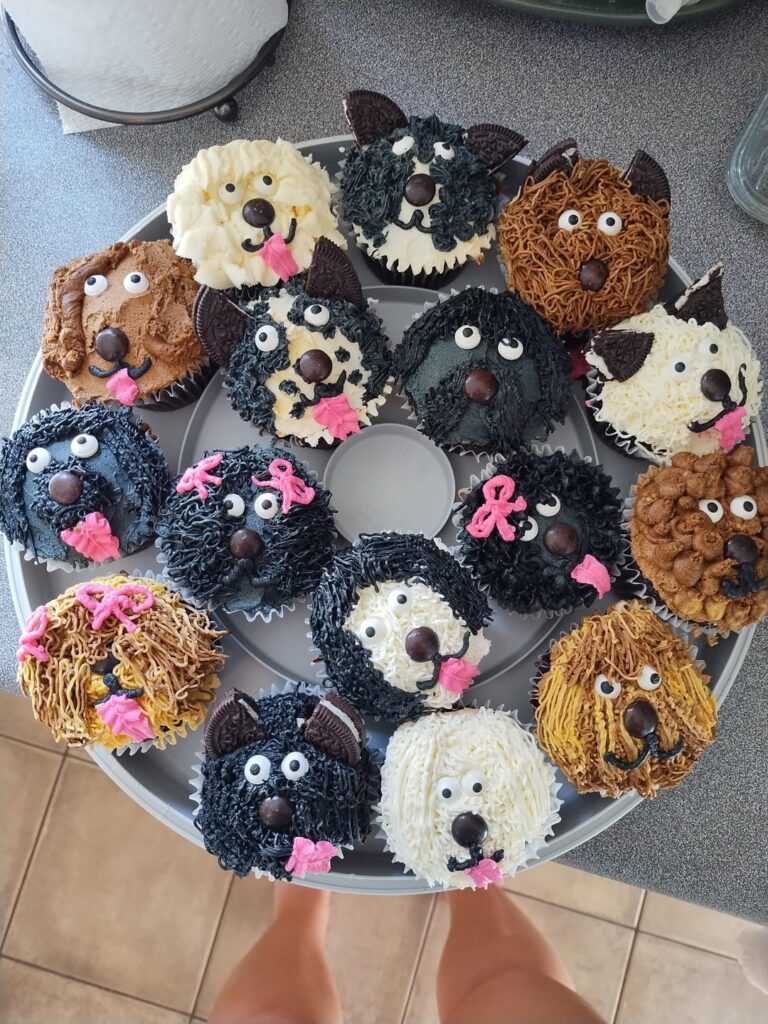 Dog cupcakes & cake for a 1 year old's birthday party! 🐶