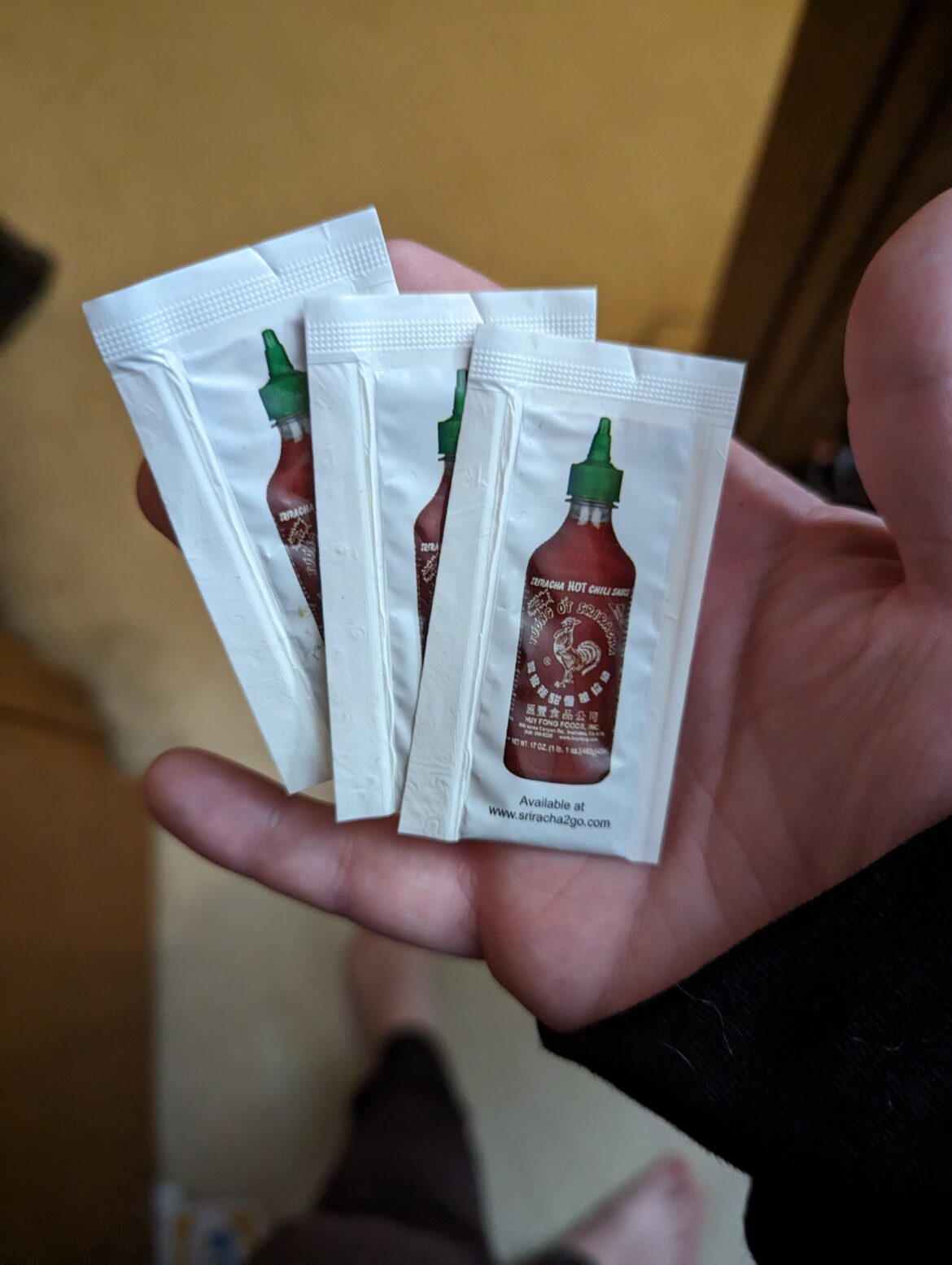 Found some pre-ban Sriracha in my desk