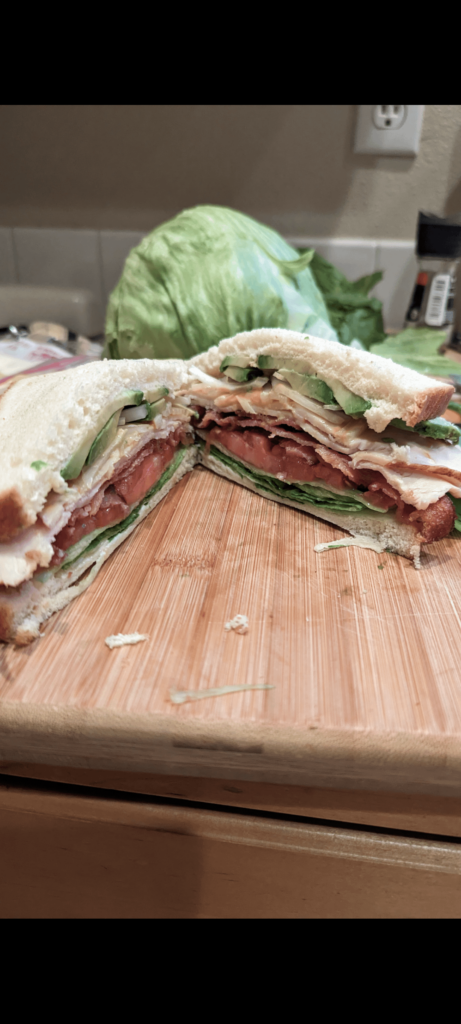 Turkey onion avocado with BLT