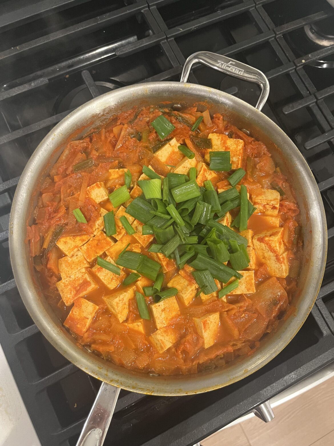 First attempt at Kimchi-jjigae. Thank you Maangchi!