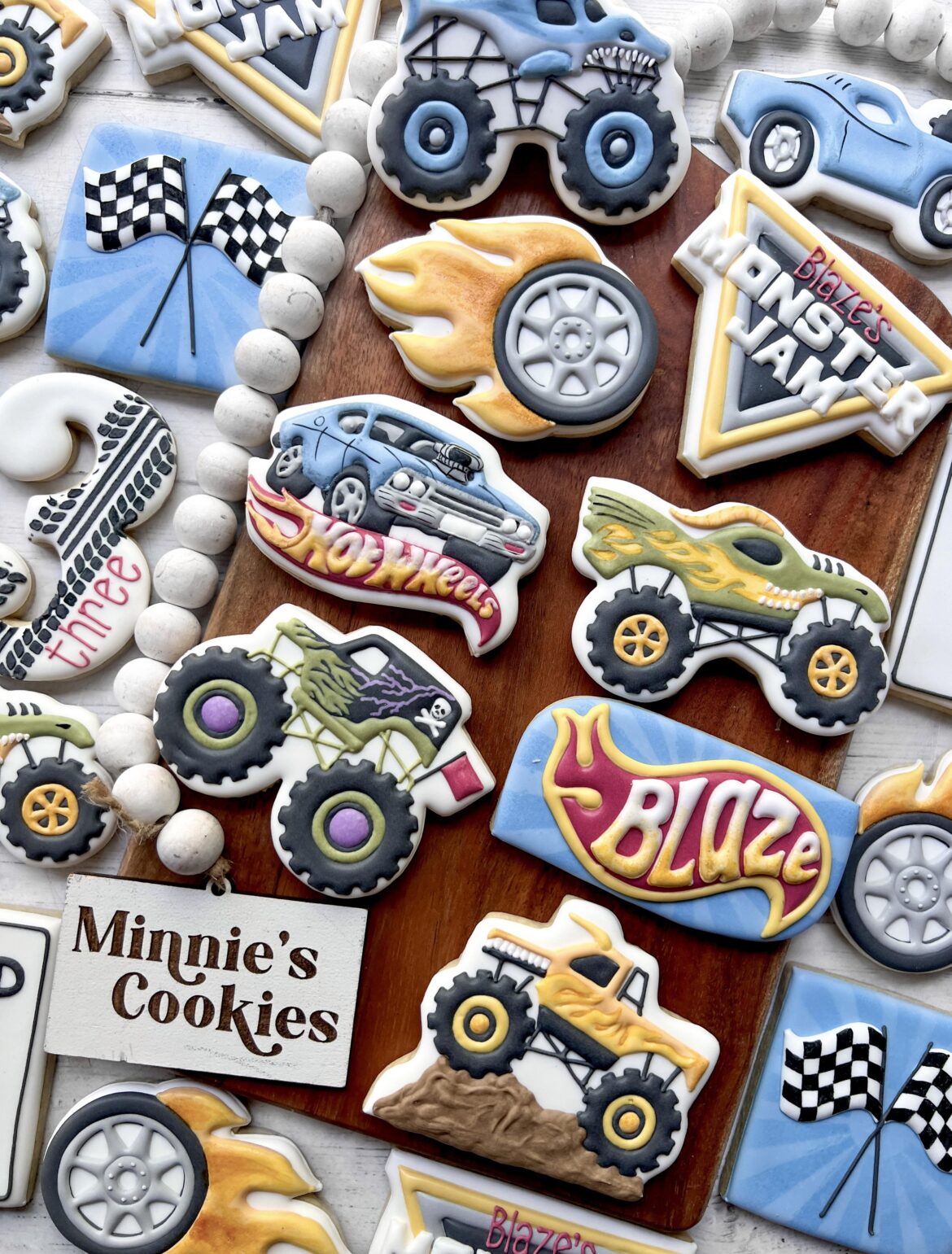 Hot wheels + Monster Jam cookies!!