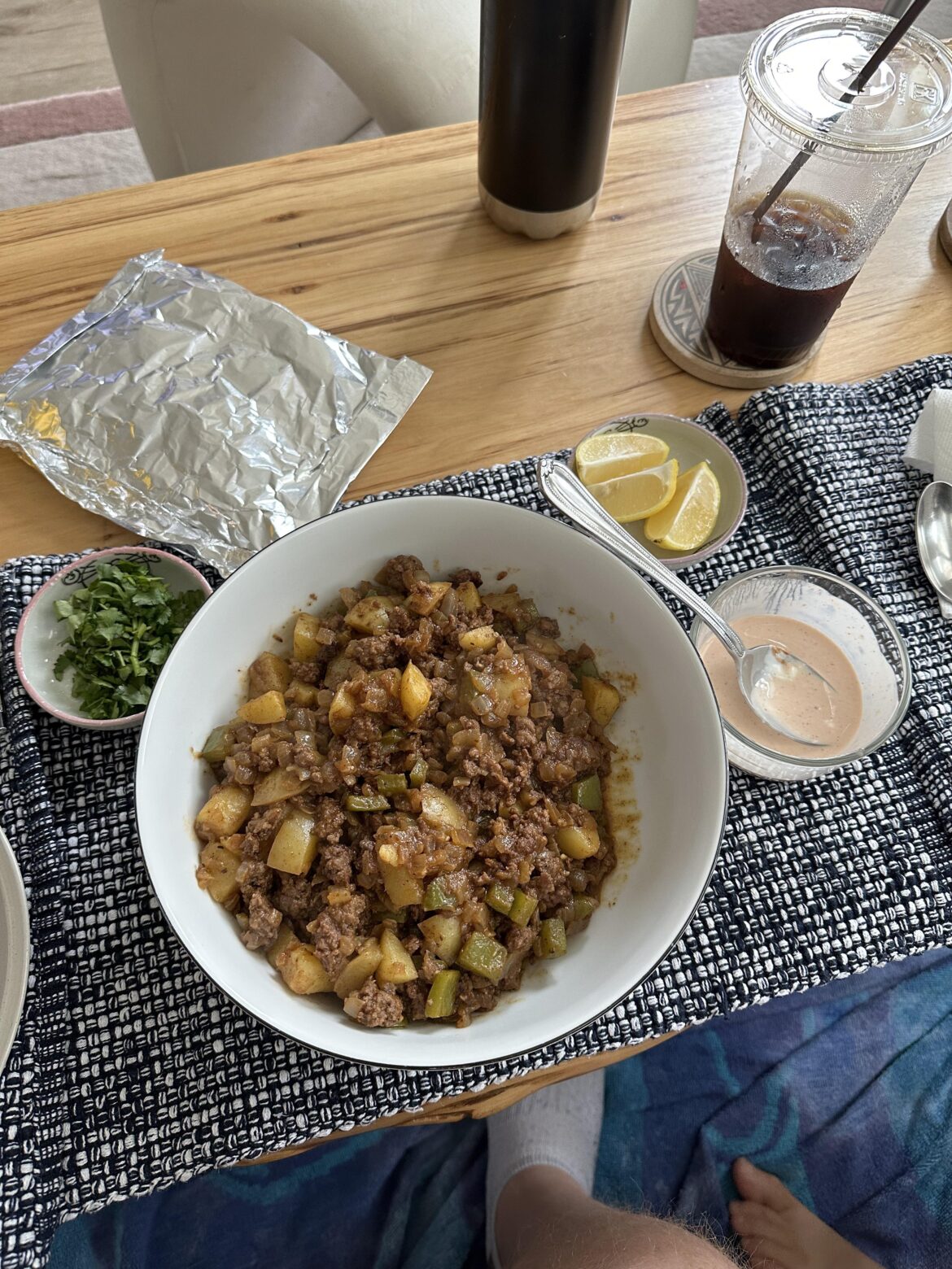 Costa Rican beef picadillo de papas