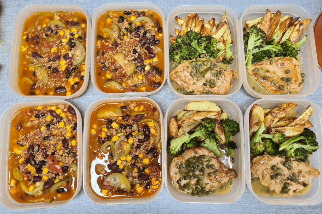 Turkey chili and chicken piccata Turkey chili and chicken piccata