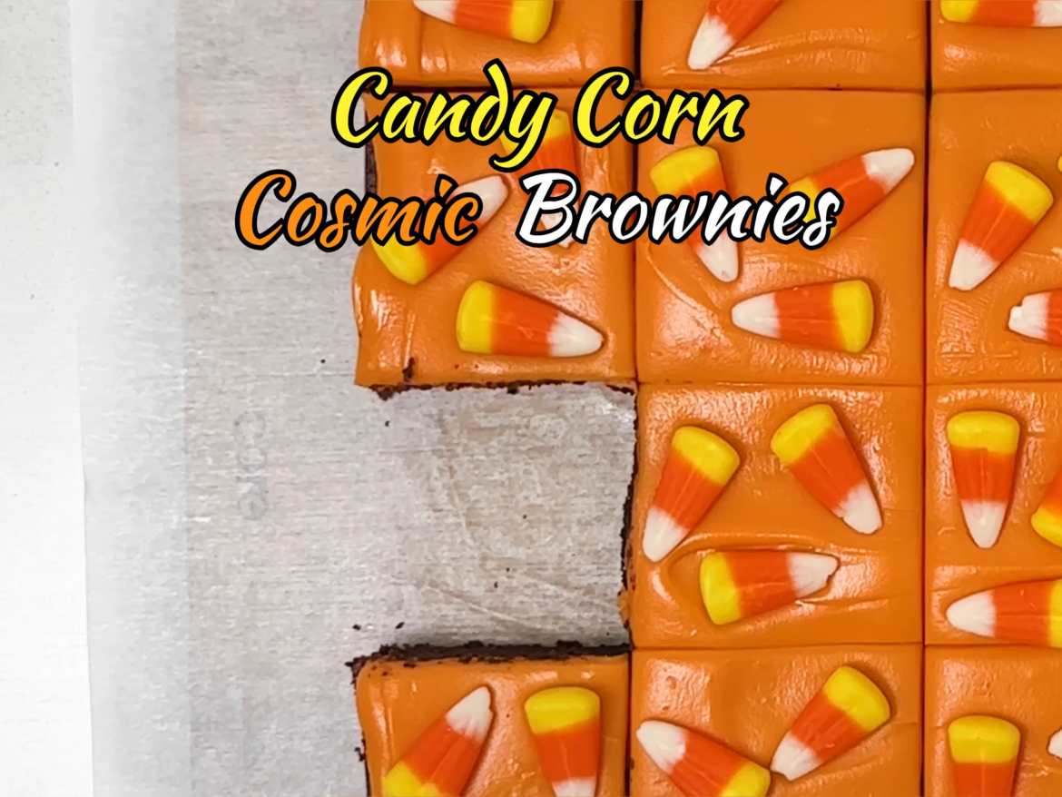 Candy Corn Cosmic Brownies