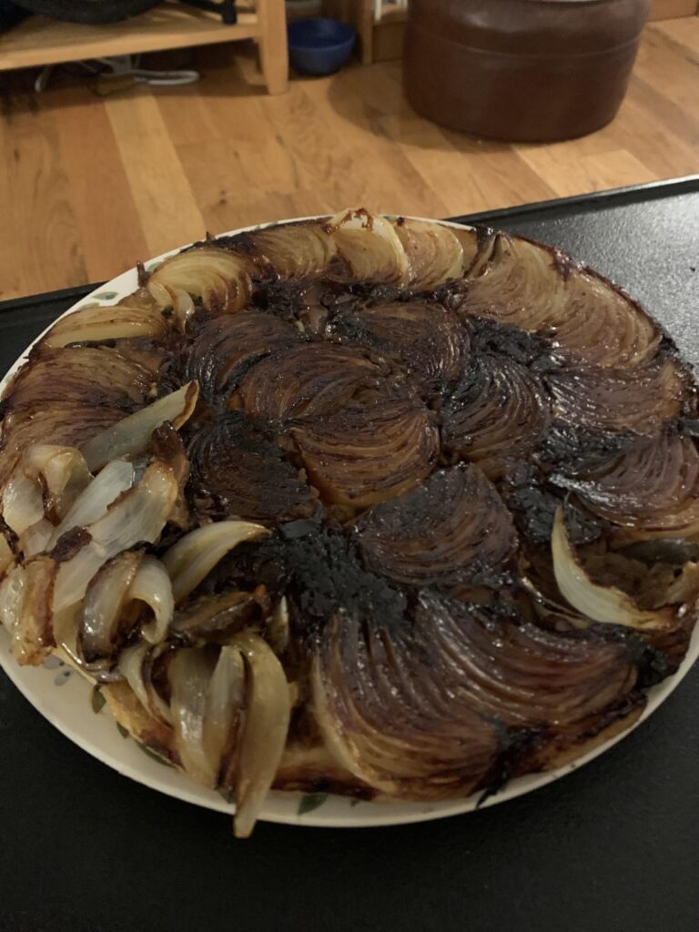 Caramelized onion tarte Tatin