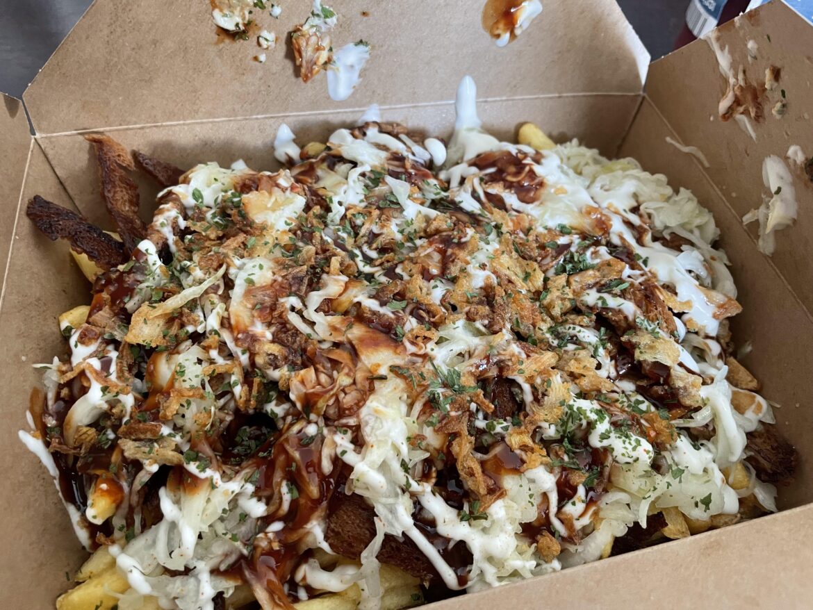 delicious vegan fries from a local vegan restaurant