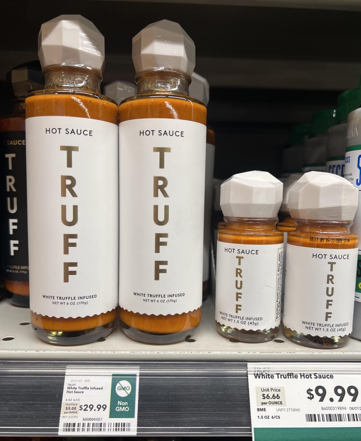 I see your $13.99 Hung Fong Siracha, and raise you $29.99 nasty Truffle Hot Sauce