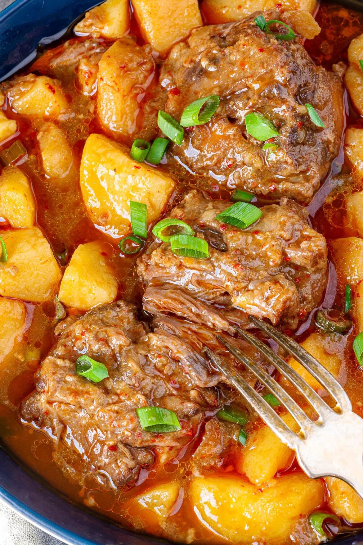 Oxtail and potato soup