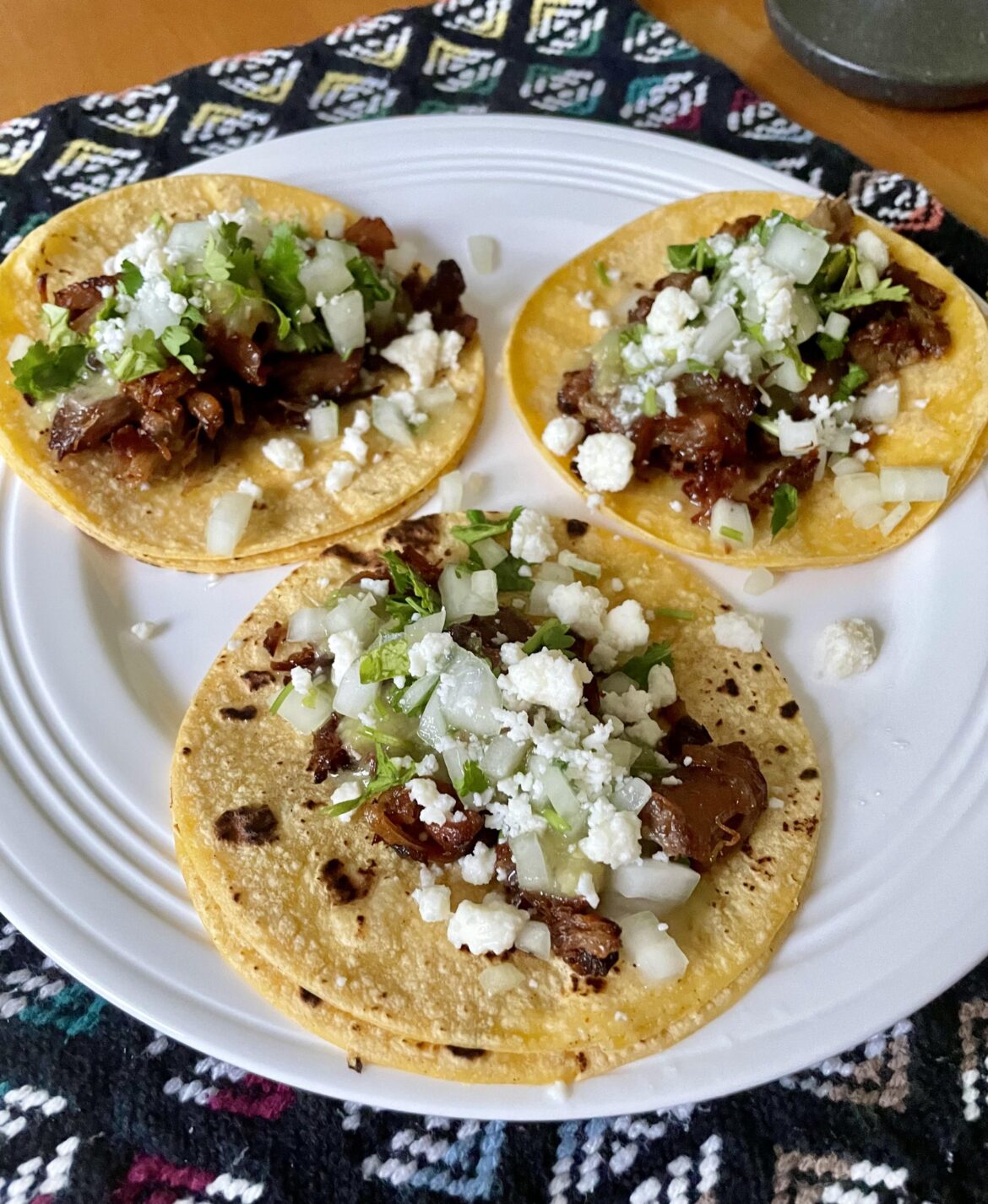No Waste Carnitas Tacos, with Salsa Verde