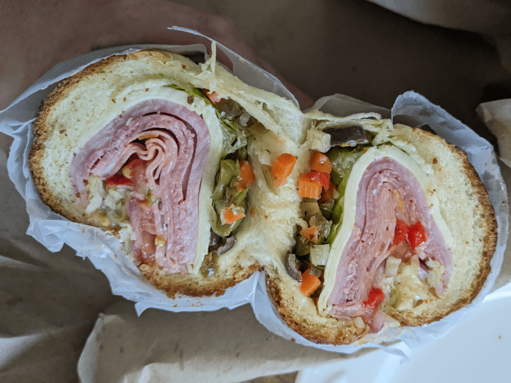 Muffuletta from Mazzaro's, St. Pete, FL.