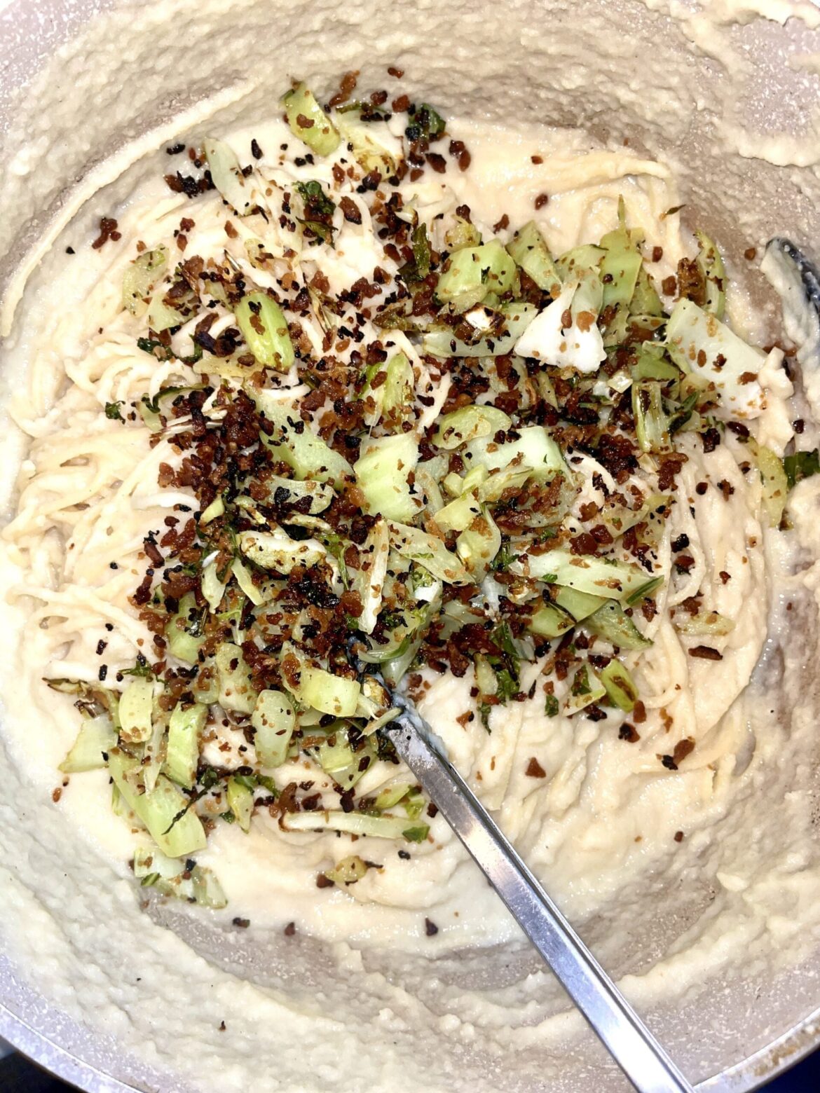 Jamie Oliver’s Cauliflower Cheese Spaghetti (Vegan)
