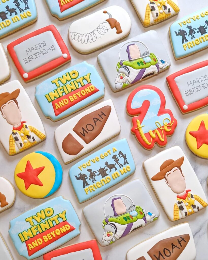 Two Infinity and Beyond Birthday Cookies 🚀