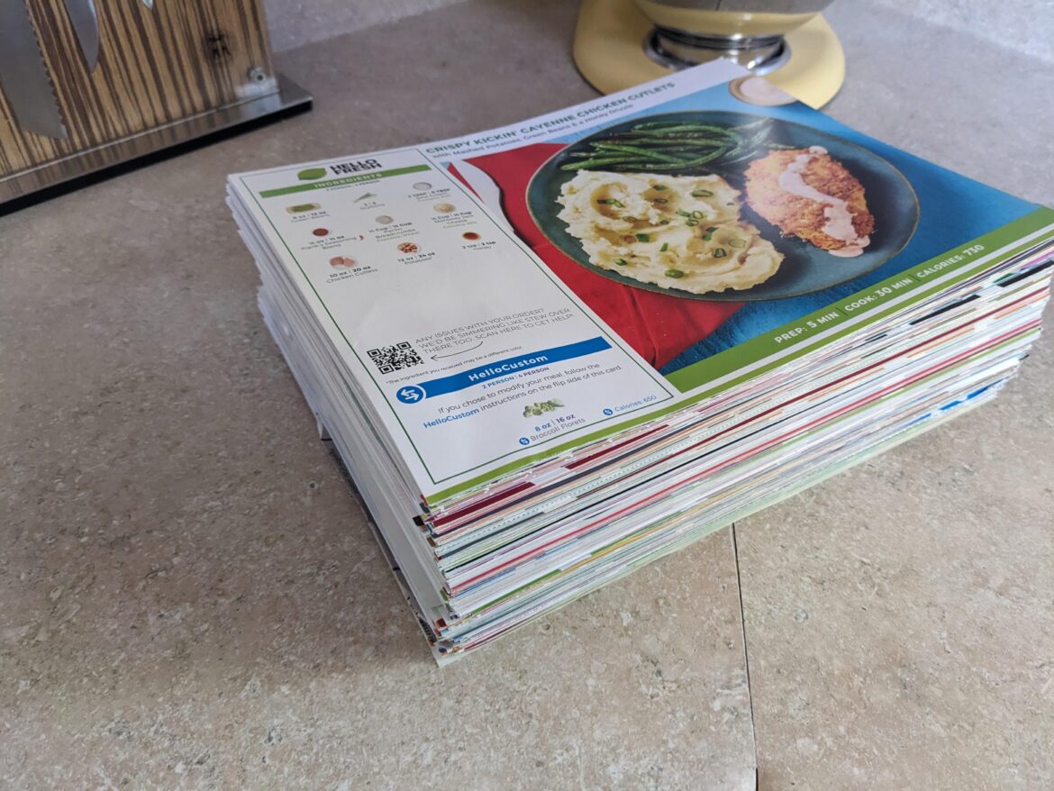 How can I convince my wife that we don't need to keep the recipe cards?