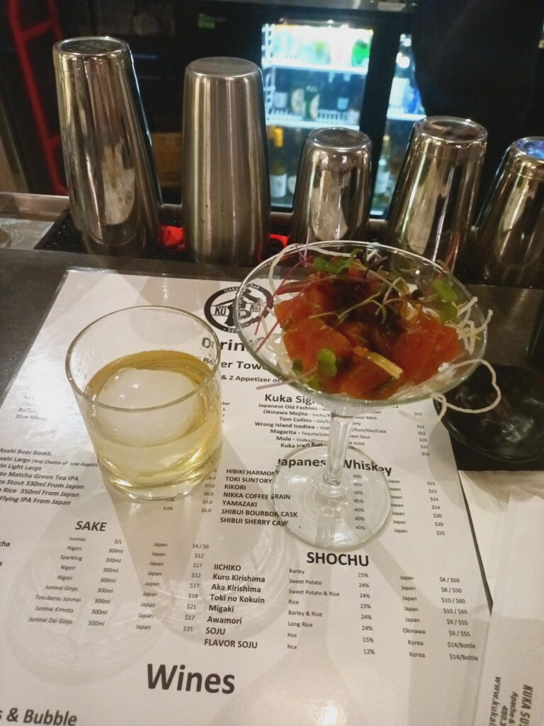 Shredded Radish Martini w/Chilled Tuna Cubes 🙄