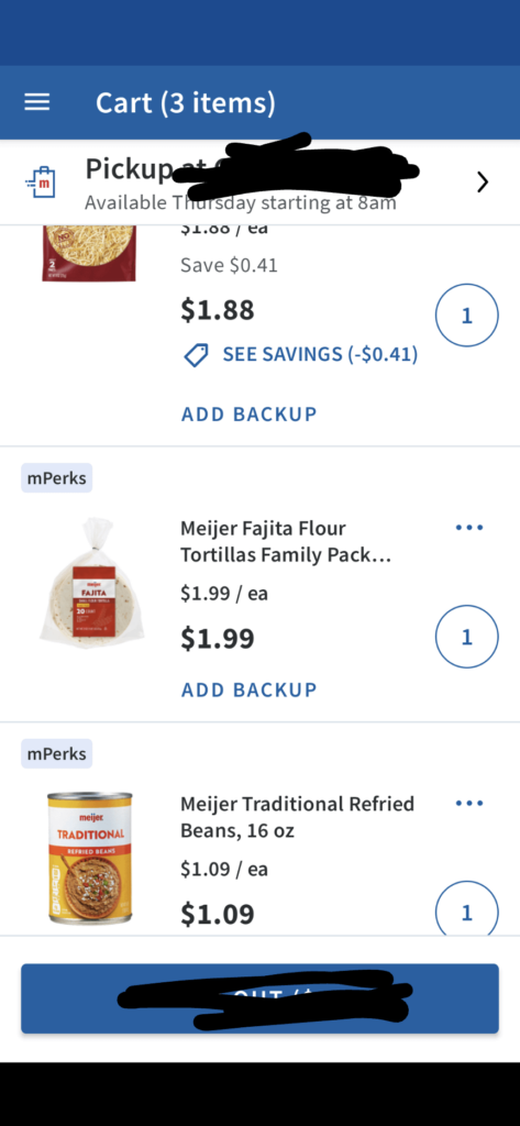 This has been my lunch for the last five days. $5.37 for five meals. Of course, I do love beans. I also added taco bell sauce packets to them. Three items purchased. Cheap.