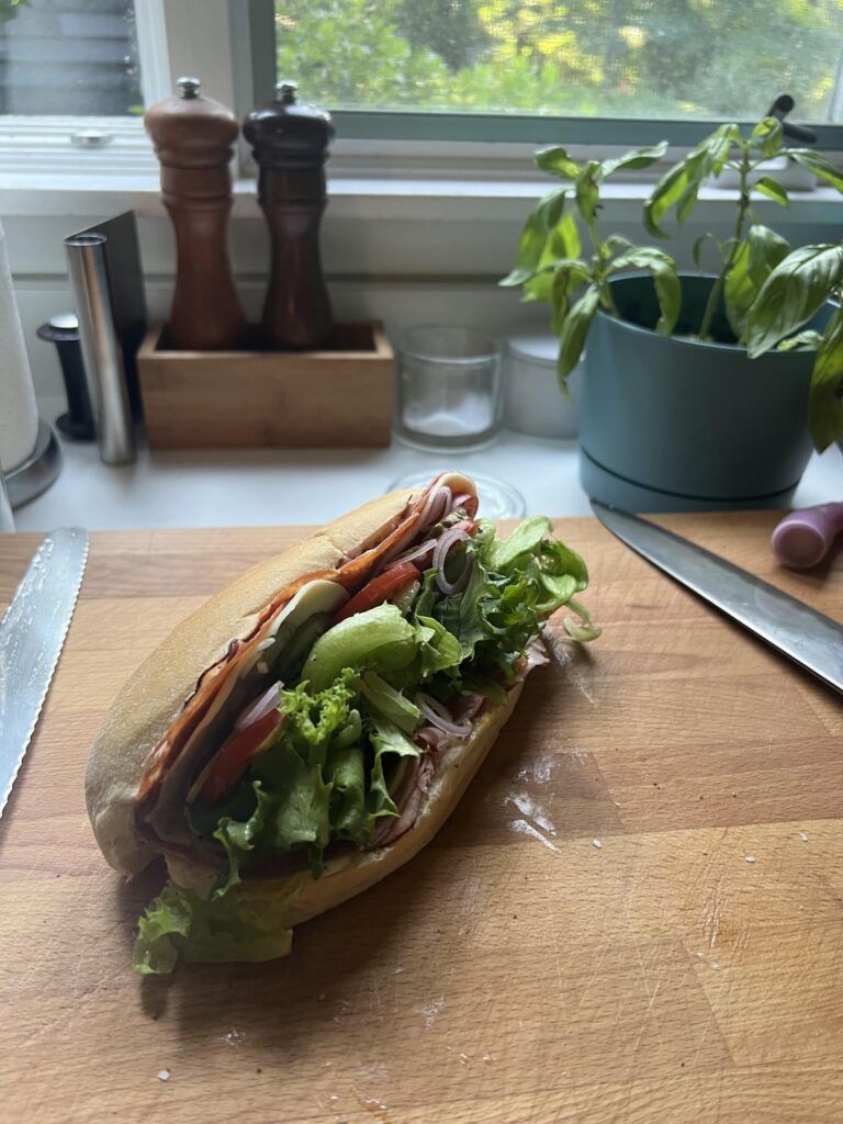 Another grinder for wife’s lunch for work today.