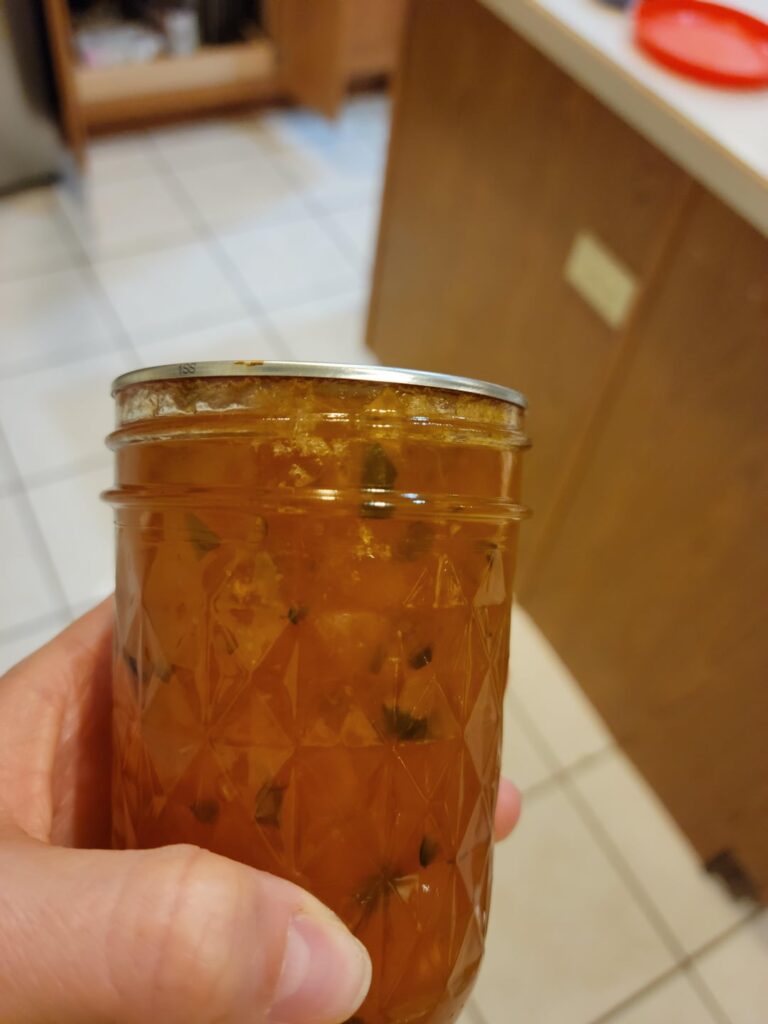 Does this look normal. I made peach jalapeno jam.