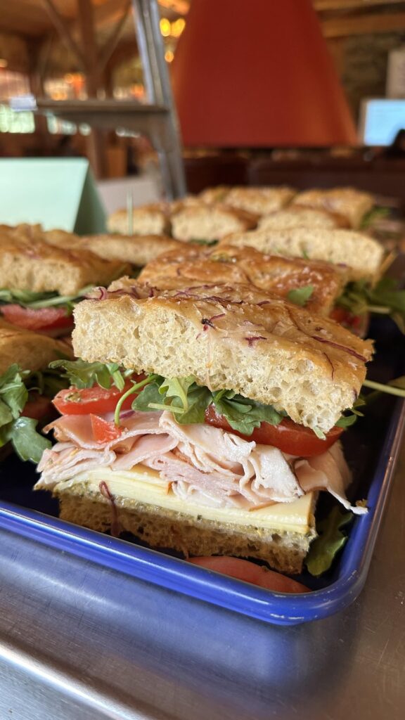 Turkey on focaccia for an art council retreat I catered