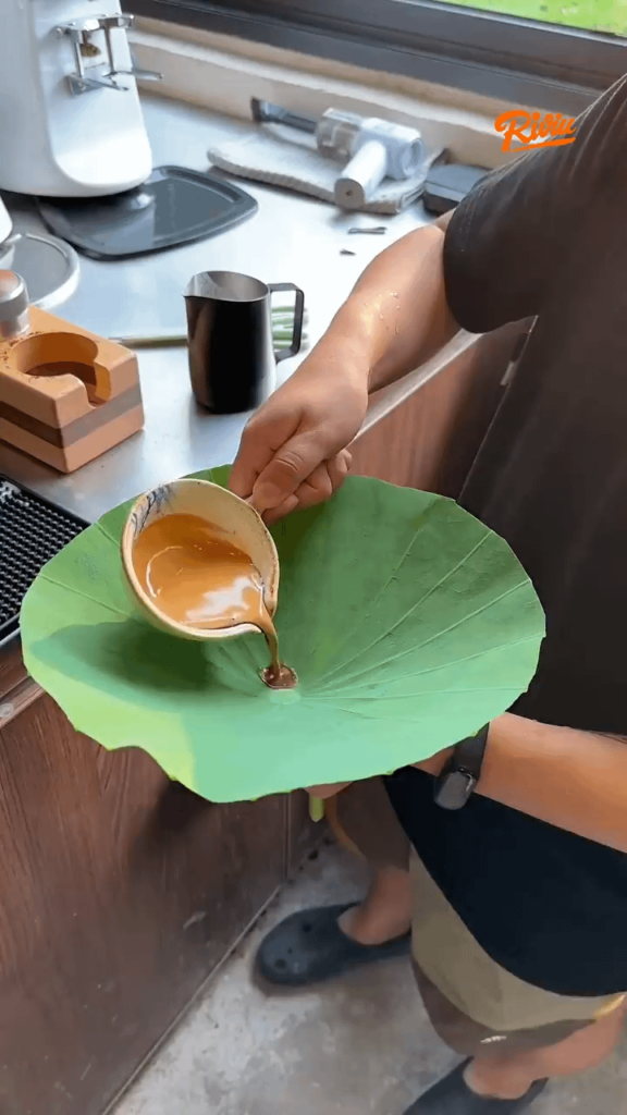 Lotus Leaf Latte. Good luck trying to drink it.