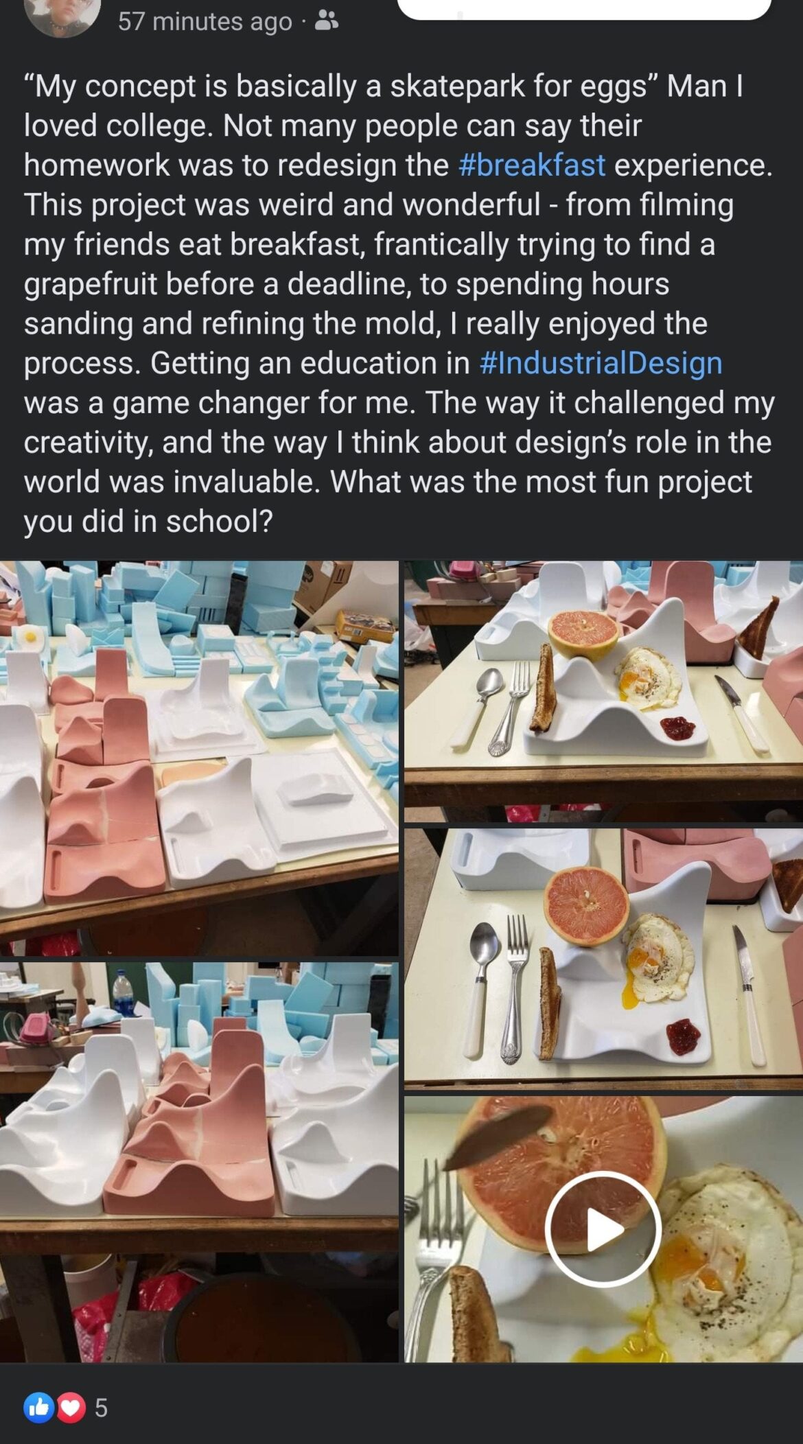 A "skatepark for eggs"