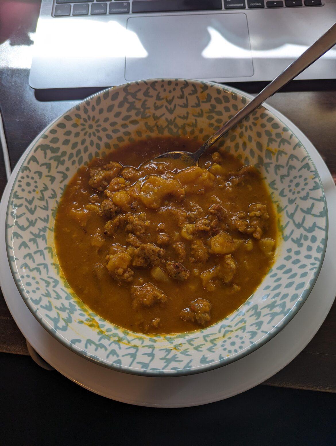 Pumpkin Sausage Curry soup