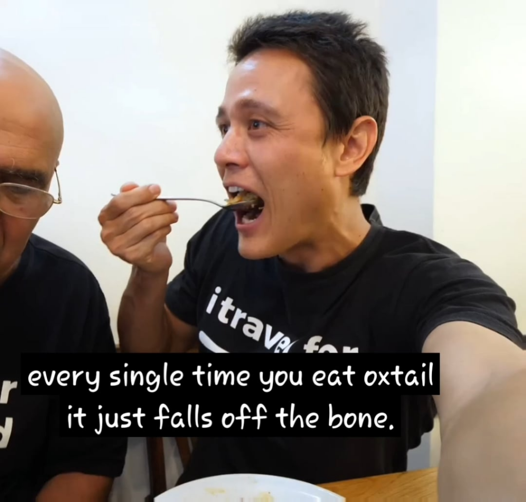 I like Trevor James (The Food Ranger) & Sonny Sides (Best Ever Food Review Show) but not Mark Wiens. I mean does thus guy only have one reaction? Literally just this one??