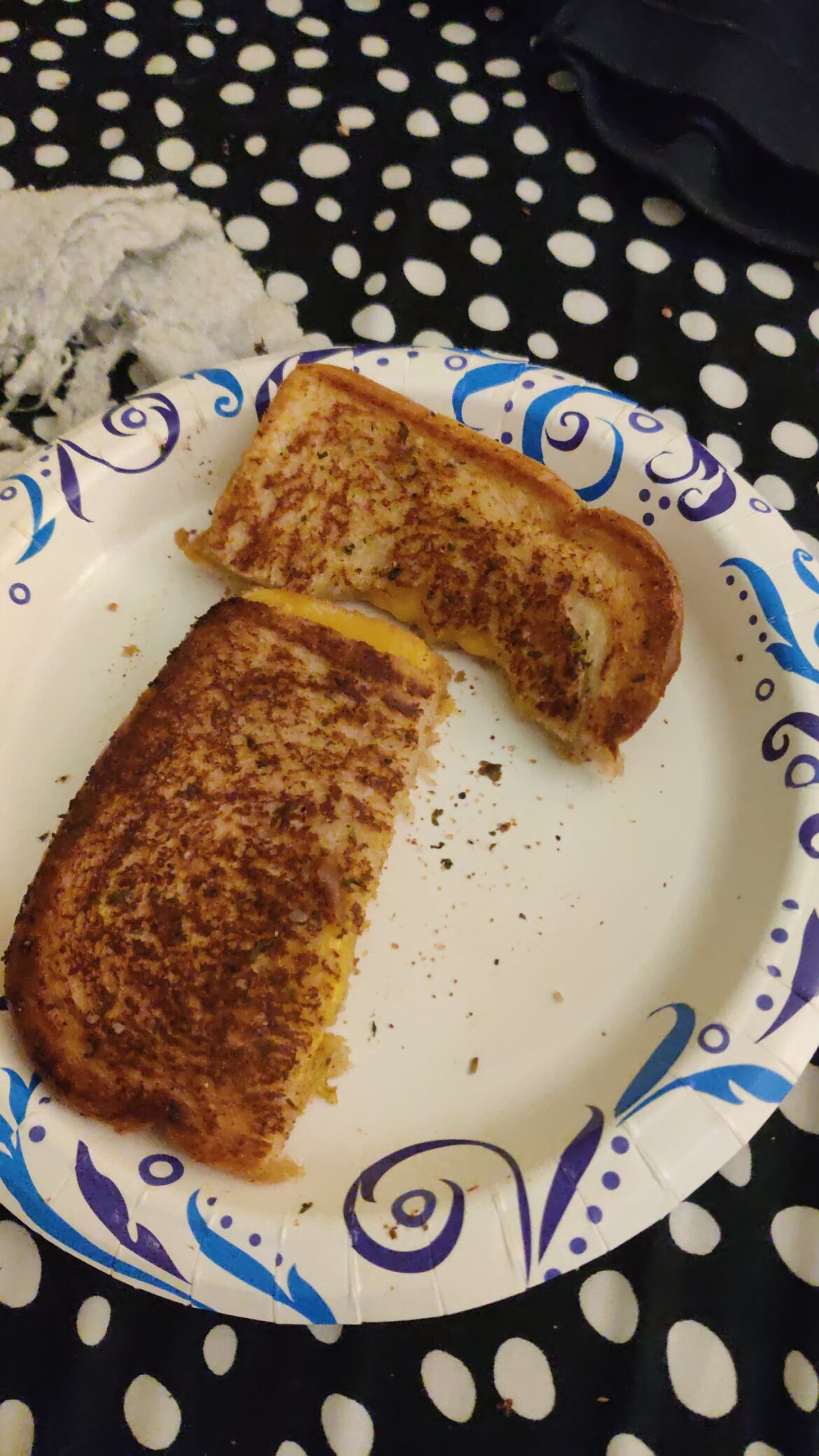 Garlic butter grilled cheese
