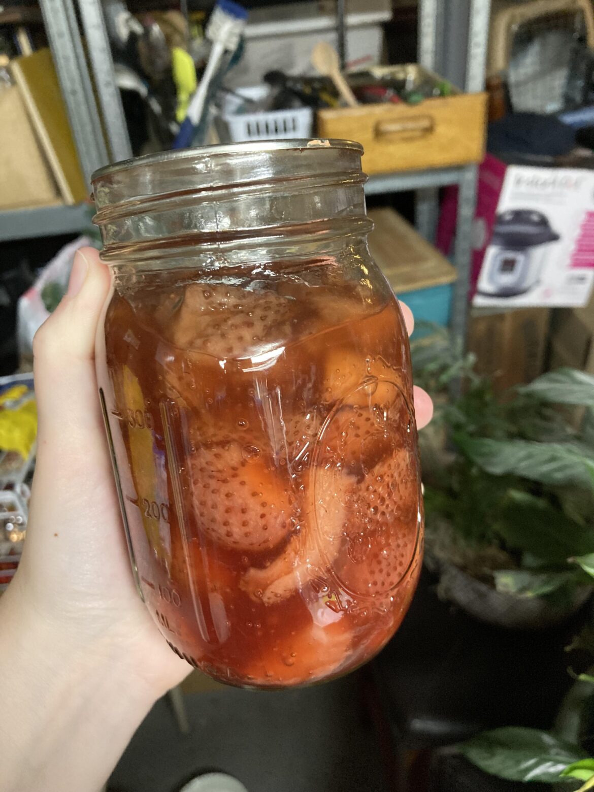 Strawberry pie filling discoloring?