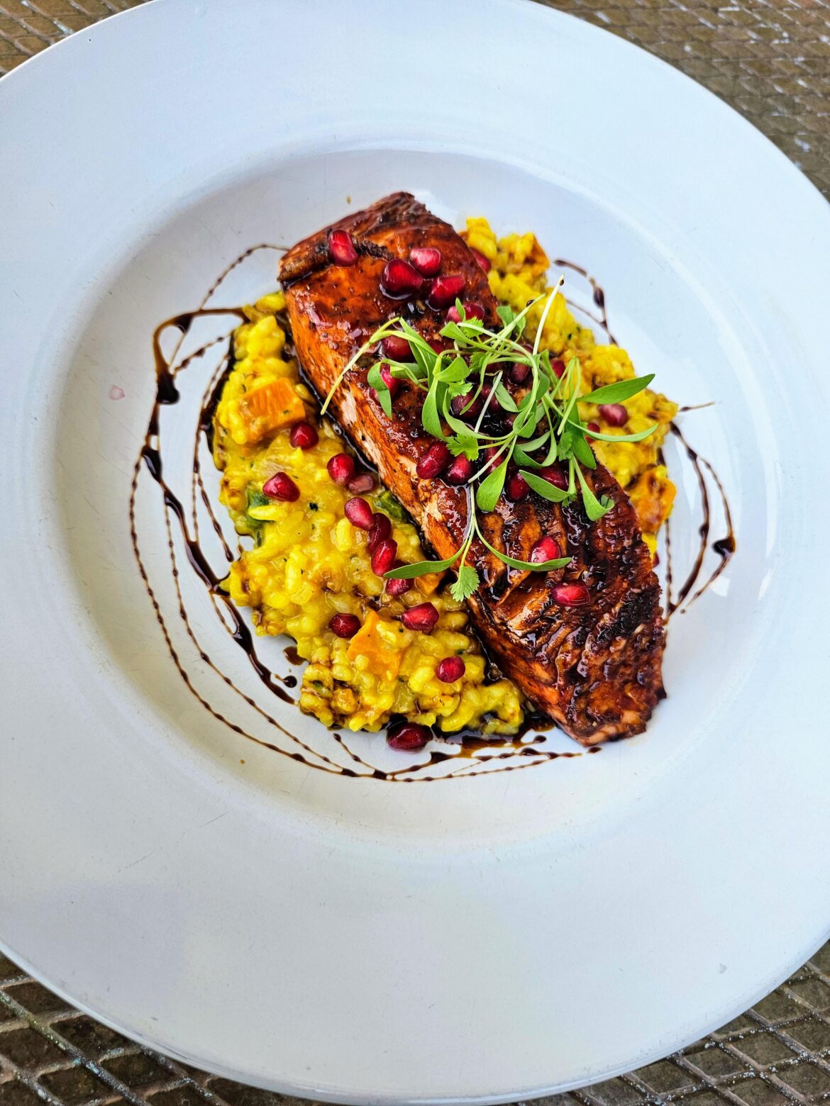 Pomegranate Molasses Salmon